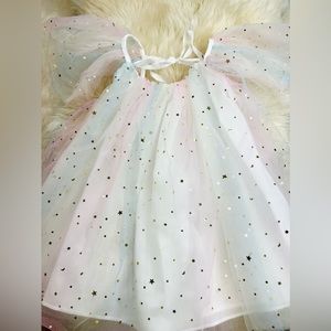 Girls rainbow colored stripe dress. Size 24 months.